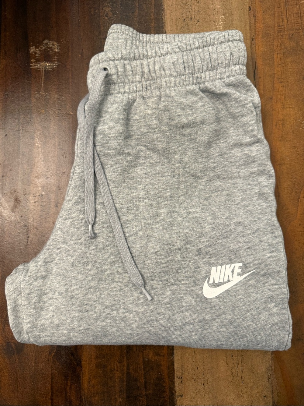 Nike Kids Light Gray Sweatpants with White Logo